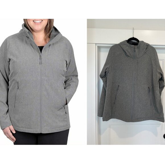 Kirkland Signature Women Size XXL Gray Softshell Wind Resistant Jacket - Picture 1 of 7